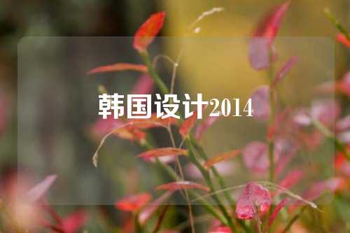 韩国设计2014