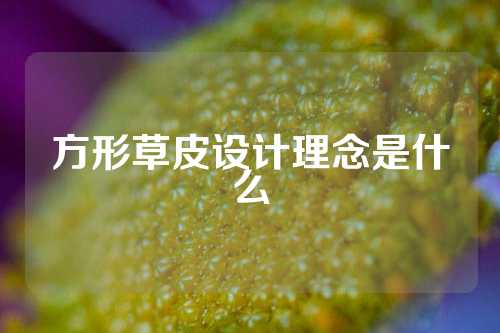 方形草皮设计理念是什么