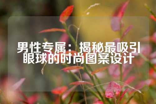男性专属：揭秘最吸引眼球的时尚图案设计