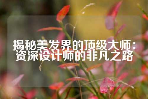 揭秘美发界的顶级大师：资深设计师的非凡之路