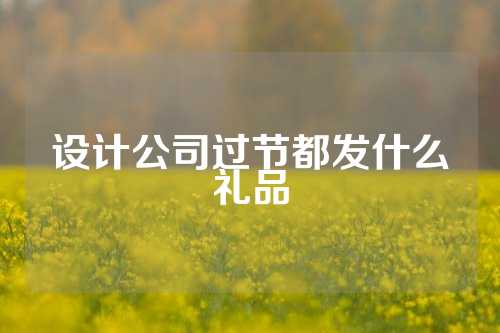 设计公司过节都发什么礼品