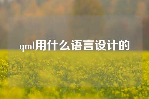 qml用什么语言设计的