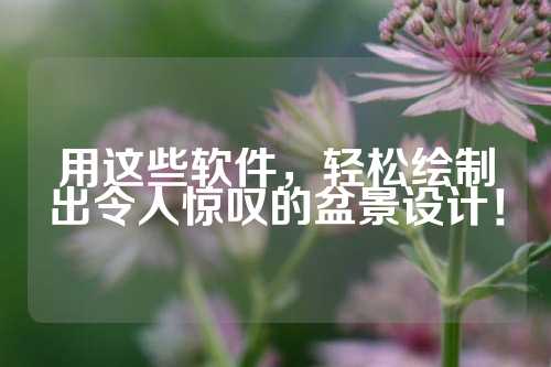 用这些软件，轻松绘制出令人惊叹的盆景设计！