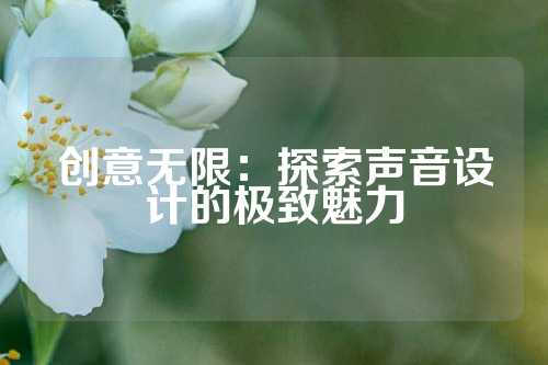 创意无限:探索声音设计的极致魅力